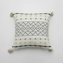 Boho Cotton Woven Pillowcases 45x45cm | Tufted Tassel Cushion Cover for Sofa Decor — Kenya · WIMU Kitchen