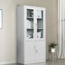 Steel Combination Cabinet with Glass and Solid Doors - Independent Locking Display and Storage — WIMU Kitchen Nairobi — Kenya · WIMU Kitchen