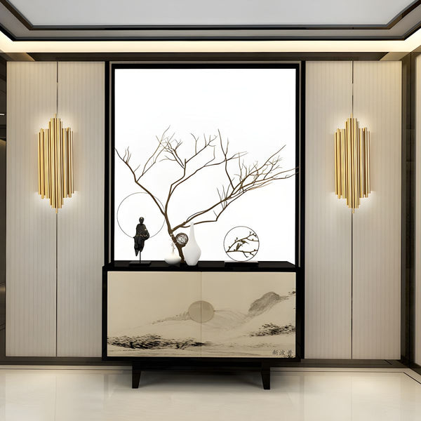 Gold Art Deco Wall Lamp E14 with Diffusing Textured Face LP 8186-GO — WIMU Kitchen Nairobi — Kenya · WIMU Kitchen Nairobi