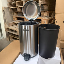 12L Round Silver Pedal Dustbin 242 x 441mm — view 2 — Kenya · WIMU Kitchen