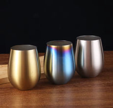500ml Stainless Steel Stemless Wine Goblets, Gold Black or Rainbow — view 4 — Kenya · WIMU Kitchen