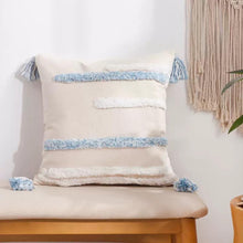 Boho Cotton Woven Pillowcases 45x45cm | Tufted Tassel Cushion Cover for Sofa Decor — Kenya · WIMU Kitchen