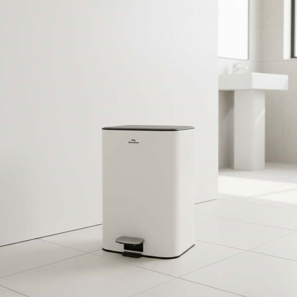 18L Stainless Steel Rectangular Pedal Bin with Soft Close Lid, Cream — WIMU Kitchen Nairobi — Kenya · WIMU Kitchen Nairobi