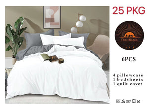 2 Sided Quilt Duvet Cover Reversible Cotton Bedding Set with Pillowcases & Flat Sheet — Kenya · WIMU Kitchen