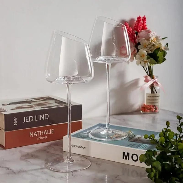 2pc Slanted Medium Capacity Crystal Wine Glass — Kenya · WIMU Kitchen Nairobi