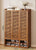 10 Tier Bamboo Shoe Cabinet with 3 Slatted Doors, 139 x 88 x 32cm — WIMU Kitchen Nairobi