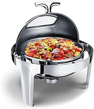 Signature 6L Round Rolltop Silver Chafing Dish with Glass Window – Buffet Food Warmer — Kenya · WIMU Kitchen