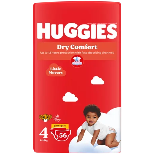 Huggies Dry Comfort Diapers Size-4 56 Pieces 8-16kg — Kenya · WIMU Kitchen Nairobi