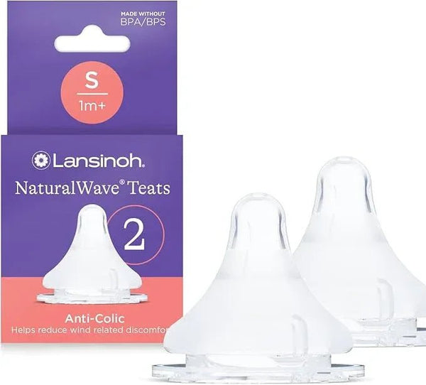 Lansinoh NaturalWave Baby Bottle Teats - Slow Flow - 2 Pack - Anti-Colic Air Vent - BPA & BPS-Free - Clinically Proven to Reduce Nipple Confusion - Compatible with Lansinoh Bottles — Kenya · WIMU Kitchen Nairobi