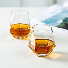 Glass Set of 6 Diamond Shape Glassware for Drinking Water Crystal Glass Drinking Tumblers for WhiskeyWater, Juice, Wine, Beer and Cocktails — Kenya · WIMU Kitchen