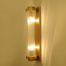 Crystal Tube Wall Sconce / Twisted Glass Rod Brass Light — Kenya · WIMU Kitchen