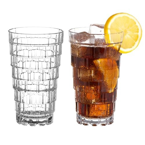 6pcs Set Clear Highball Stackable Water Juice Crystal Glasses Cup With Gold Rim. — Kenya · WIMU Kitchen Nairobi