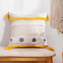Boho Cotton Woven Pillowcases 45x45cm | Tufted Tassel Cushion Cover for Sofa Decor — Kenya · WIMU Kitchen