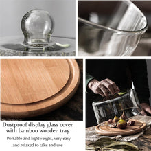 Wooden Cake Stand with Dome Lid Glass Dome with Wooden Base Wooden Dessert Tray Cake Plate Square Round Cupcake Plate with Lid Salad Bowl Snack Tray Serving Plate — WIMU Kitchen Nairobi — Kenya · WIMU Kitchen