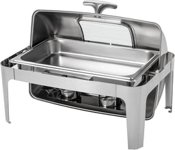 Signature 6L Gold Rolltop Chafing Dish with Glass Window – Elegant Buffet Food Warmer — Kenya · WIMU Kitchen