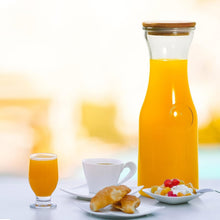 Glass Carafe Pitchers, Beverage Dispenser, Clear Jugs For Mimosa Bar, Wine, Iced Tea, Lemonade, Milk and Juice, 1000ml, Set of 4 (view 2) — Kenya · WIMU Kitchen