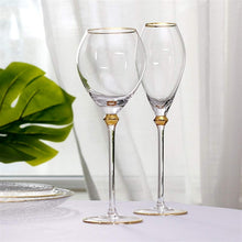 Royal Goblet Glasses High-End Gold Traced Red Glass Champagne and Wine Glass 6pcs Set (view 2) — Kenya · WIMU Kitchen