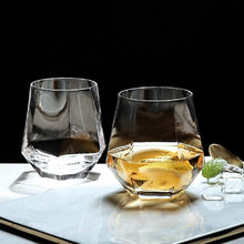 Glass Set of 6 Diamond Shape Glassware for Drinking Water Crystal Glass Drinking Tumblers for WhiskeyWater, Juice, Wine, Beer and Cocktails (view 3) — Kenya · WIMU Kitchen