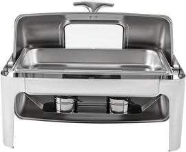 Signature 6L Gold Rolltop Chafing Dish with Glass Window – Elegant Buffet Food Warmer — Kenya · WIMU Kitchen