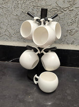 6pc Unique Cappuccino Cups with Bamboo Stand — Kenya · WIMU Kitchen