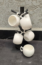6pc Unique Cappuccino Cups with Bamboo Stand — Kenya · WIMU Kitchen