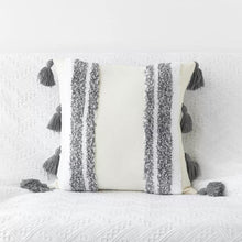Boho Cotton Woven Pillowcases 45x45cm | Tufted Tassel Cushion Cover for Sofa Decor — Kenya · WIMU Kitchen