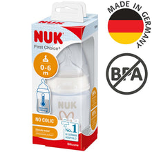 NUK First Choice+ Baby Bottle, 0-6 Months, Temperature Control, Silicone Teat, Anti-Colic Valve, BPA-Free, 150 ml — Kenya · WIMU Kitchen