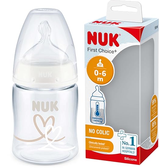 NUK First Choice+ Baby Bottle, 0-6 Months, Temperature Control, Silicone Teat, Anti-Colic Valve, BPA-Free, 150 ml — Kenya · WIMU Kitchen Nairobi