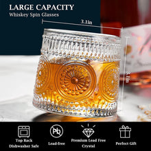 Crystal Dancing Revoving Whiskey Glasses 6pcs- 310 ml Bar Glass for Drinking Bourbon, Whisky, Scotch, Cocktails, Cognac- Old Fashioned Cocktail Tumblers (view 6) — Kenya · WIMU Kitchen
