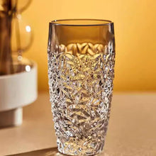 Set of 6 Luxury Highball Glasses – 12oz Cut-Glass Water & Cocktail Drinking Cups (view 3) — Kenya · WIMU Kitchen