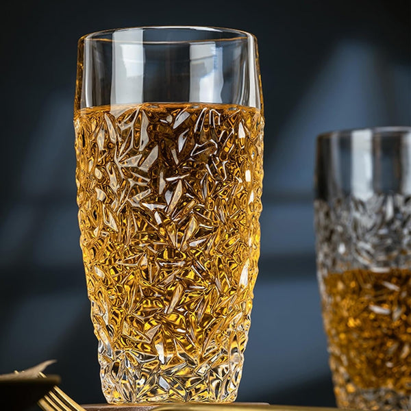 Set of 6 Luxury Highball Glasses – 12oz Cut-Glass Water & Cocktail Drinking Cups — Kenya · WIMU Kitchen Nairobi
