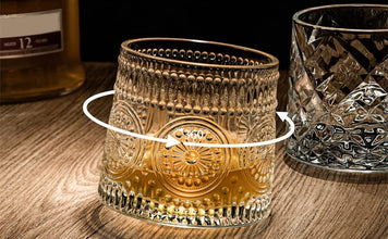 Rotating Spinning Whiskey Glasses (view 3) — Kenya · WIMU Kitchen