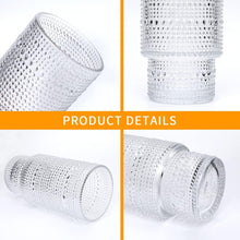 Vintage Tall Drinking Glasses Set of 6,Hobnail Highball Glasses,Romantic Embossed Cocktail Glasses Glass Coffee Glassware Set for Water,Juice,Soda (view 4) — Kenya · WIMU Kitchen