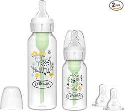 Dr Brown's Natural Flow Anti-Colic Options+ Narrow Baby Bottle, Sampler Kit, 1x 4oz/120ml Bottle & 1x 8oz/250ml Bottles with Level 1 Slow Flow Teat, Kit Also Includes 2X Level 2 Medium Flow Teats — Kenya · WIMU Kitchen