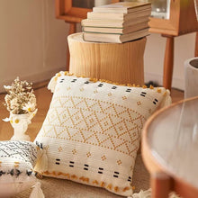 Boho Cotton Woven Pillowcases 45x45cm | Tufted Tassel Cushion Cover for Sofa Decor — Kenya · WIMU Kitchen