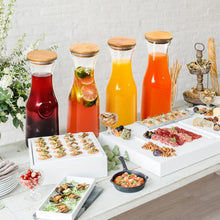 Glass Carafe Pitchers, Beverage Dispenser, Clear Jugs For Mimosa Bar, Wine, Iced Tea, Lemonade, Milk and Juice, 1000ml, Set of 4 — Kenya · WIMU Kitchen
