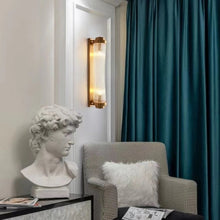 Crystal Tube Wall Sconce / Twisted Glass Rod Brass Light — Kenya · WIMU Kitchen