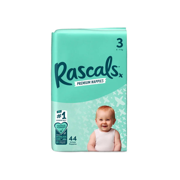 Rascals Premium  Adhesive Crawler Nappy Diapers Size 3 (6-11 Kgs) - 44 Pieces — Kenya · WIMU Kitchen Nairobi