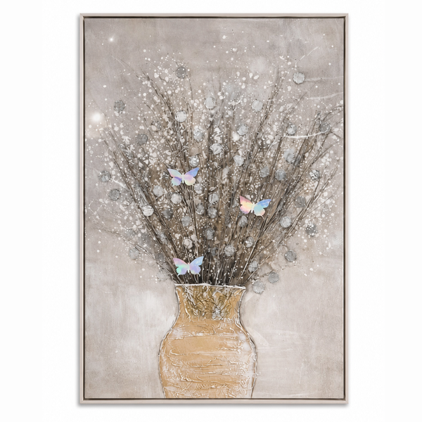 Handcrafted Floral Wall Art Vase with Metallic Accents — Kenya · WIMU Kitchen Nairobi