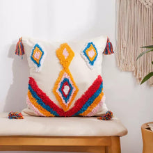 Boho Style Tufted Tassel Throw Pillow Cover/Pillowcase — Kenya · WIMU Kitchen