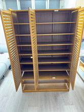 10 Tier Bamboo Shoe Cabinet, 3 Slatted Doors — view 3 — Kenya · WIMU Kitchen