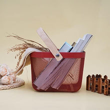 Modern Mesh Storage Basket – Metal Wire Body with Wooden Handles, 25×25×18cm — WIMU Kitchen Nairobi — Kenya · WIMU Kitchen