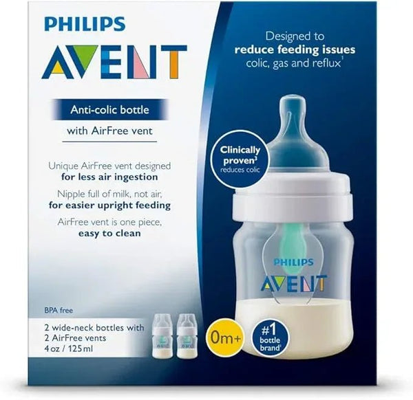 AVENT Philips Anti-Colic Baby Bottle with AirFree 4oz, 2pk, SCF400/24,Clear — Kenya · WIMU Kitchen Nairobi