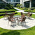 Square Outdoor Patio Dining Table with Textured Tempered Glass Top, 80 x 70cm — WIMU Kitchen Nairobi