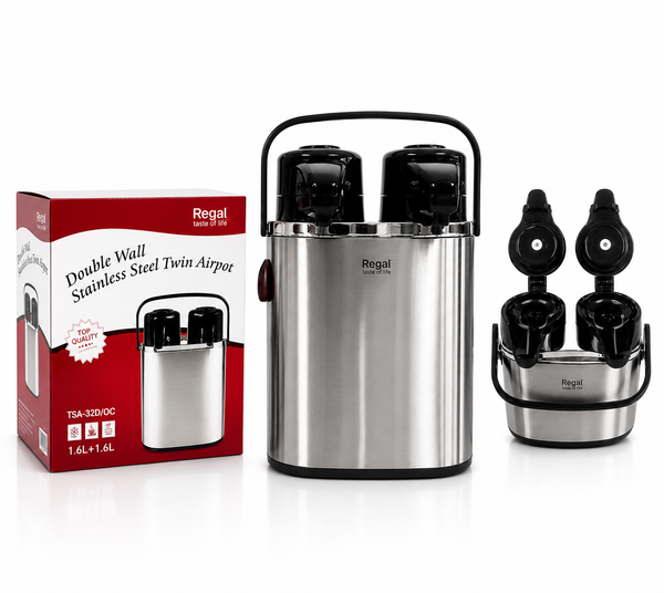 Regal Premium Vacuum Flask Stainless Steel Airpot Twin Set — Kenya · WIMU Kitchen Nairobi