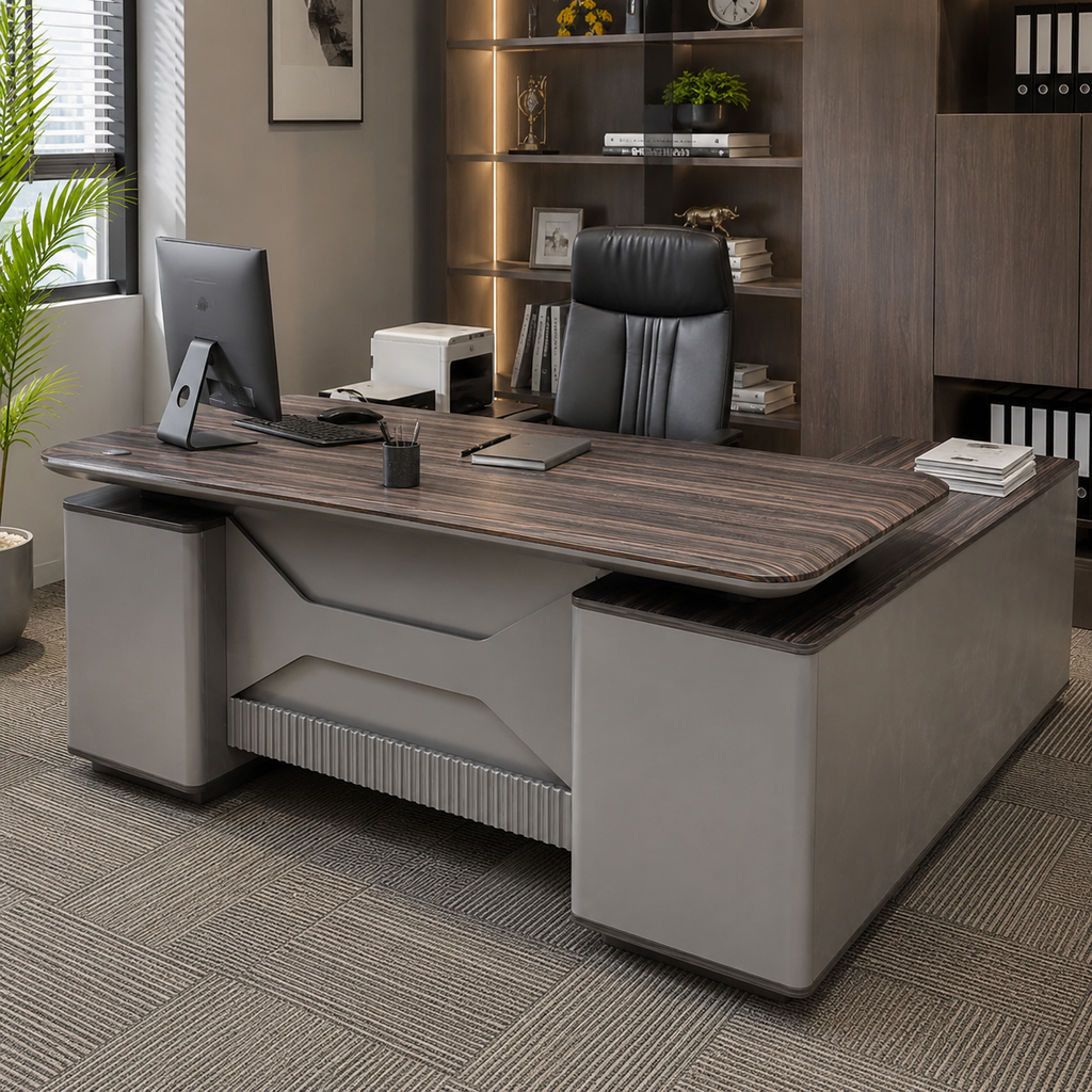 1.6 Metre L-Shaped Executive Office Desk with Lockable Drawer Side Return — WIMU Kitchen Nairobi — buy in Kenya at WIMU Kitchen Nairobi · M-Pesa accepted