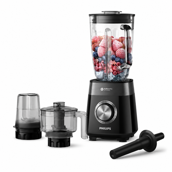 Philips 5000 Series Blender 1200W - 2L Ribbed Glass Jar, Chopper & Mill Attachments, 3 Speed Settings + Pulse — WIMU Kitchen Nairobi — Kenya · WIMU Kitchen Nairobi