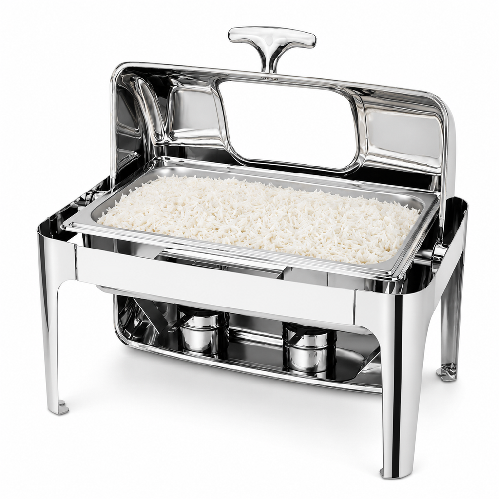 Divine Touch Single 9 Ltr Stainless Steel Silver Rectangle Rolltop with Visual Window — buy in Kenya at WIMU Kitchen Nairobi · M-Pesa accepted