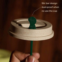 Re-usable 350ml Wheat Straw Travel Coffee Mugs Cup with Lid and Stir Easy to Go Portable Mug for Outdoor Camping Hiking Picnic — Kenya · WIMU Kitchen