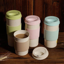 Re-usable 350ml Wheat Straw Travel Coffee Mugs Cup with Lid and Stir Easy to Go Portable Mug for Outdoor Camping Hiking Picnic — Kenya · WIMU Kitchen